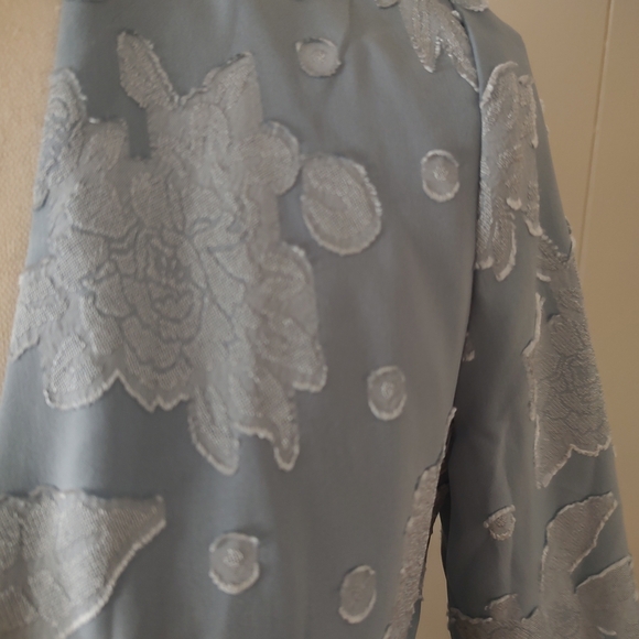 NWT Saints+Screts Blue Floral Tiered Romper Dress with Long Sash Belt SZ Small - Picture 5 of 14